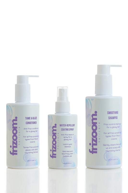 Avantajlı 3'lü Set - Elektriklenme Karşıtı Parlaklık Veren Şampuan, Krem ve Su İtici Kalkan Sprey